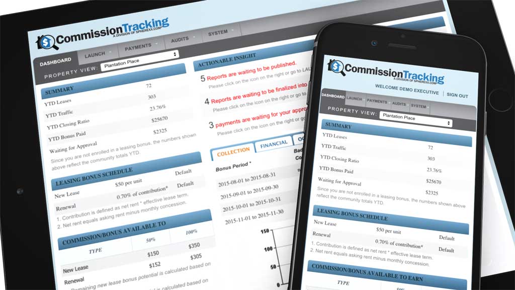 Employee Commission Tracking Application Software from Spherexx.com